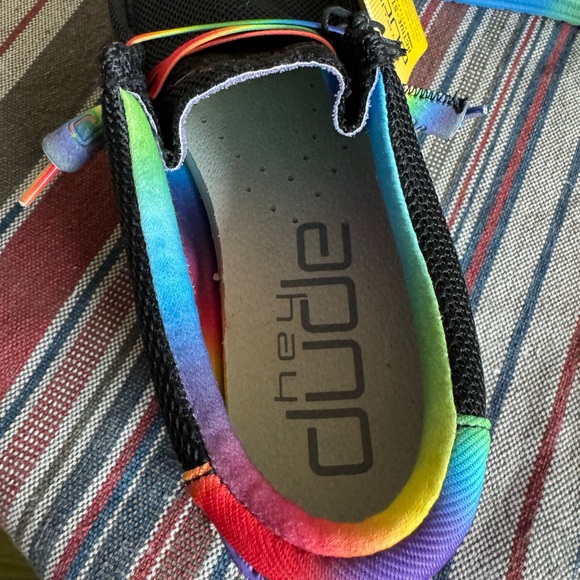 Hey Dude Pride Rainbow Wally Stretch Shoes - Men’s Size 10 New - Picture 10 of 11